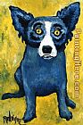 blue dog by Unknown Artist